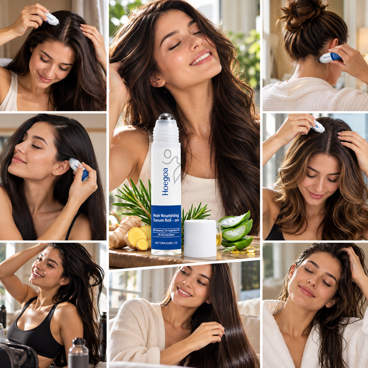 Sérum Capilar Roll-On 25 ml | para Entradas y Caída de Cabello + 🎁 7 Rutinas Secretas Nórdicas + Envío Gratis