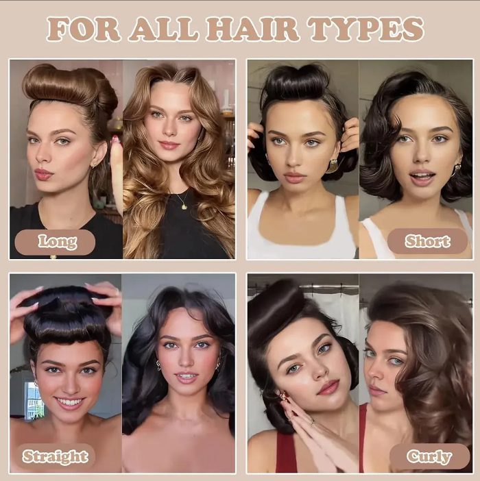SilkWave™ 4 en 1 – Kit de Ondas Sin Calor para Cabello + 🎁 "25 Peinados Hermosos en 5 Minutos" GRATIS + Envío Gratis