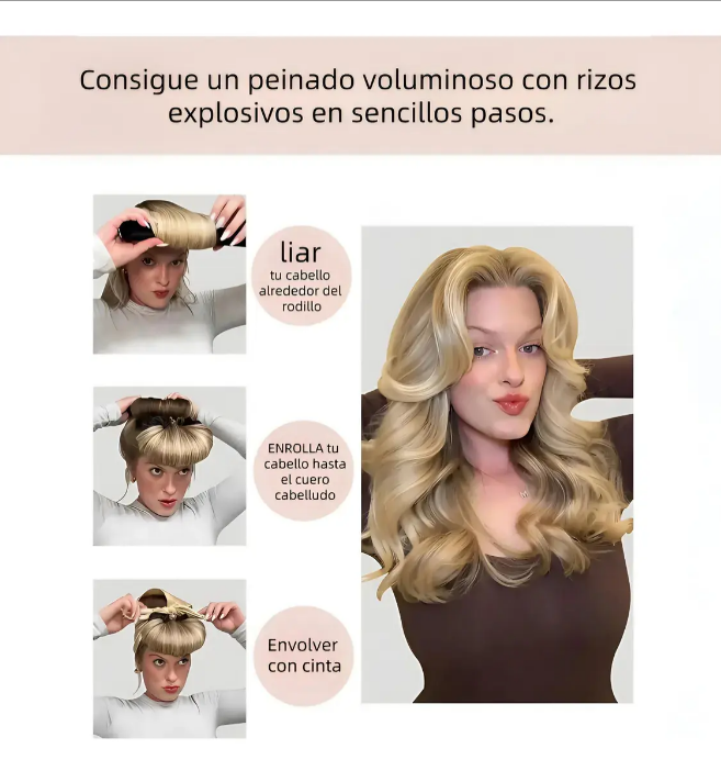 SilkWave™ 4 en 1 – Kit de Ondas Sin Calor para Cabello + 🎁 "25 Peinados Hermosos en 5 Minutos" GRATIS + Envío Gratis
