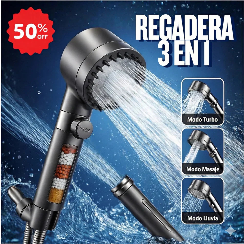 TurboMax™ – Más presión, menos tiempo, mejor baño +🎁 Manual 12 pasos simples para tener un hogar inteligente gastando menos GRATIS + Envío Gratis